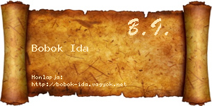 Bobok Ida névjegykártya