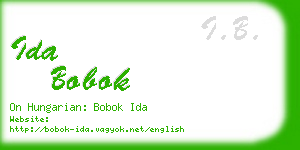 ida bobok business card